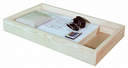 Световой планшет для рисования песком "Нолик" с отсеком (сосна)