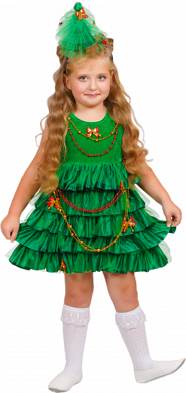 Карнавальный костюм детский "Ёлочка "Пушистая"