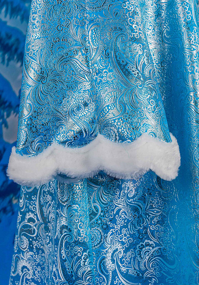 Костюм Снегурочки Гжель из парчи