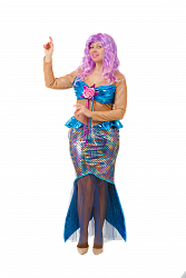 Карнавальный костюм взрослый " Русалка с париком"