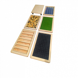 Тактильная дорожка Комби-5 из 5 секций с тележкой