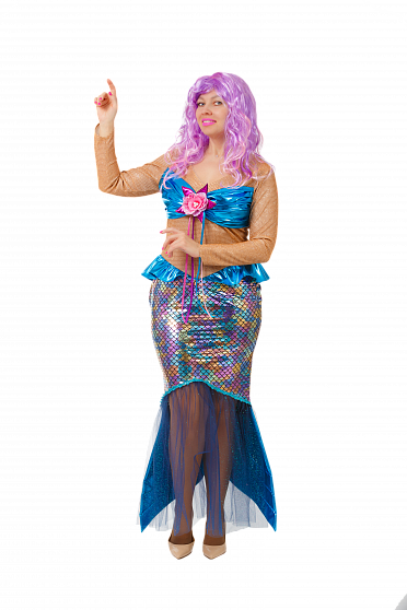 Карнавальный костюм взрослый " Русалка с париком"