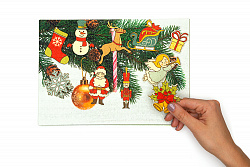 Еловая веточка фетр (10дет.)