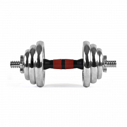 Гантель разборная, хромированная 10кг 20 LB