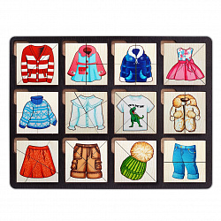 Развивающая доска "Сложи квадрат. Посуда"