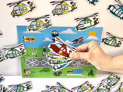 Магнитное развивающее пособие "Вертолёты-счетолёты"