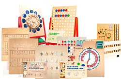 Комплект игровых панелей с мобильной стойкой и основаниями для кабинета коррекционной педагогики