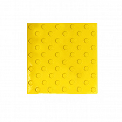 Плитка тактильная (конусы шахмат) 300х300х4, ЭКОПВХ, жел