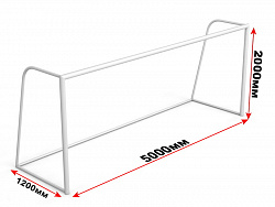 Ворота ф/б юниорские 5х2м переносные, пара