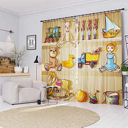 Комплект фотоштор. Любимые игрушки