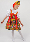 Русский народный костюм для девочки Хохлома Задорная