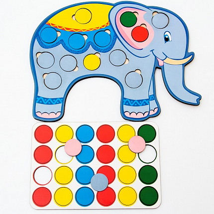 Дидактическая игра:
Весёлые кружочки – Слон