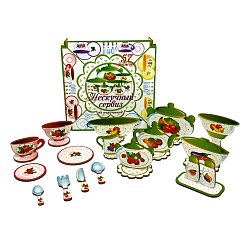 Набор "Нескучный сервиз " на подставках 57 пред. в дер. Коробке