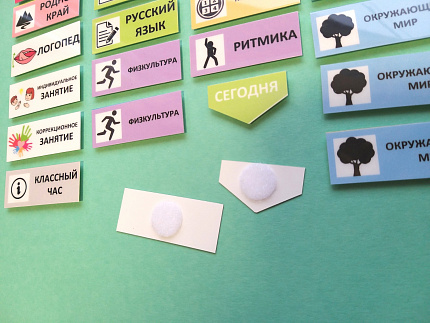 Пособие ПЕКС.  Визуальное расписание УРОКОВ (НАЧАЛЬНАЯ ШКОЛА)