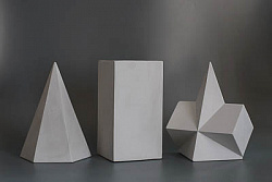 Набор гипсовых геометрических тел (15 шт.)