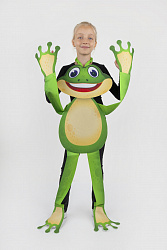 Лягушка ростовая кукла из фетра для детей / 100 см.