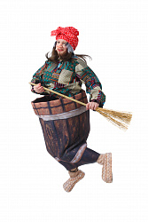 Карнавальный костюм взрослый "Баба яга в ступе"