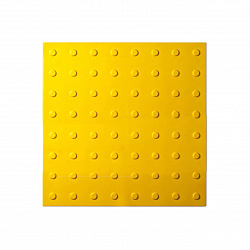 Плитка тактильная (конусы линейн) 500х500х4, ПВХ, жел