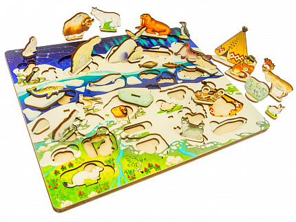 3D Развивающая доска "Под Большой Медведицей" (Арктика, 52 деталей)