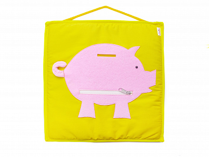 Желтый квадрат  "Свинка - копилка".