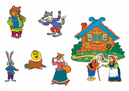 Набор магнитных карточек Колобок