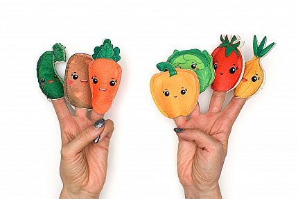 Пальчиковый театр Овощи фетр (7 дет)