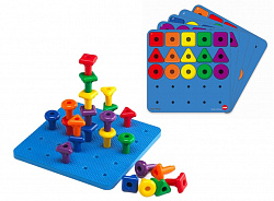 Мозаика большая Peg Board. Набор с карточками заданий