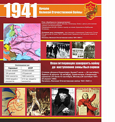 Стенд Начало Великой Отечественной Войны размер 1000 х 1200 пластик 3 мм