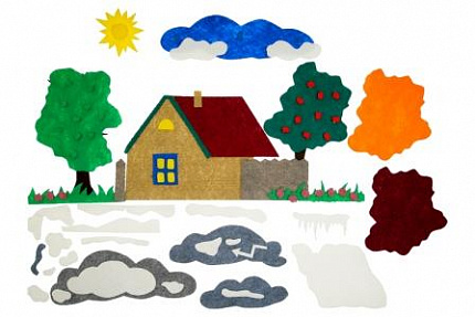 Четыре домика большие без игрового поля (52дет)