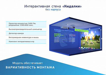 Интерактивная стена "Кидалки" без корпуса