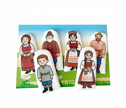 Набор пальчиковых кукол "Семья Коми"      6 шт.