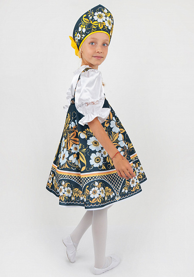 Петербургская роспись расписной костюм для девочки