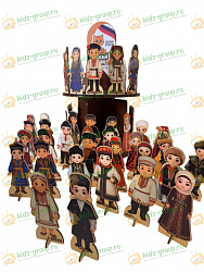 Демонстрационно-игровой набор НАРОДЫ РОССИИ + ПОДСТАВКА