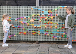 STEM Трек с мячом (кинетический), набор 440 элементов