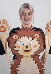 Ёж ростовая кукла из фетра для взрослого / 130 см.