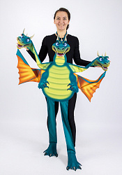 Змей Горыныч ростовая кукла из фетра для взрослого / 130 см