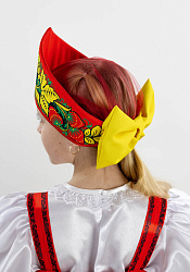 Русский народный кокошник для девочки Хохлома расписная