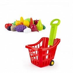 Корзина для супермаркета с фруктами и овощами 18 пр.