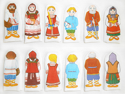 Набор пальчиковых кукол "Семья русская" 6 шт.