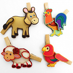 Игра с прищепками Собери домашнее животное №2