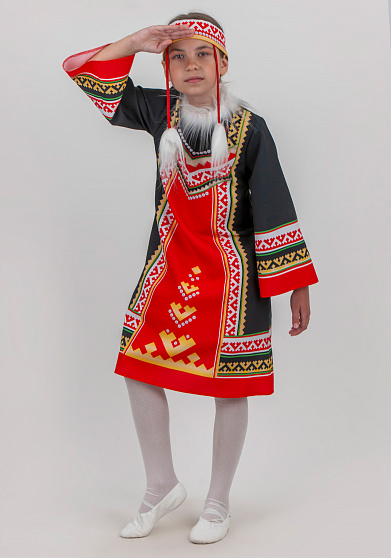 Северный костюм Танец огня облегченный для девочки