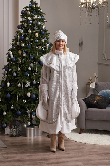 Боярская парча белая