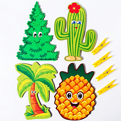 Игра с прищепками Растения