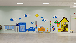 Развивающая настенная панель по ПДД "Макси"