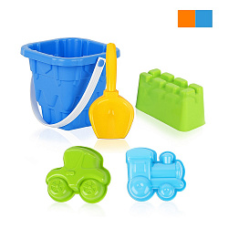 Песочный набор «Строим город!» (3 формочки, совок, ведро)