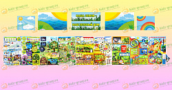 Комплект настенных бизибордов (дидактических панелей) и декоративных панелей