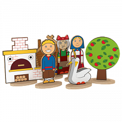 Набор персонажей сказки "Гуси-лебеди"