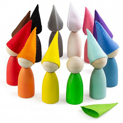 Набор "Гномики большие в колпачках" (12 штук)