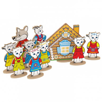 Набор "Персонажи сказки "Волк и семеро козлят"
