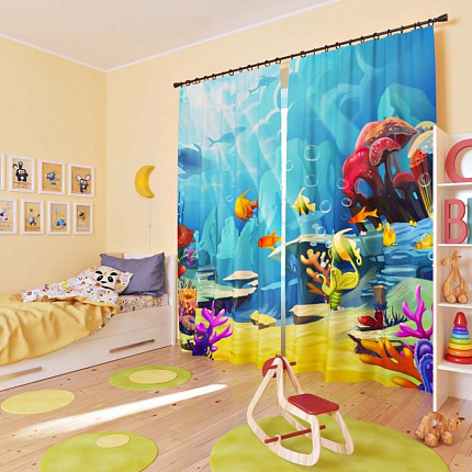 Комплект фотоштор. Подводный мир